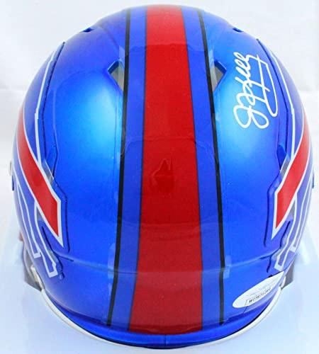 Jim Kelly Autographed Buffalo Bills Flash Speed Mini Helmet - JSA W White - Image 2
