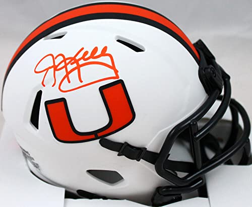 Jim Kelly Signed Miami Hurricanes Lunar Speed Mini Helmet-Beckett W Hologram Orange