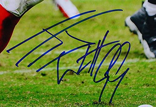 JJ Watt Autographed Houston Texans 16x20 Red Jersey Photo- JSA W/Holo Blue - Image 2