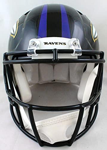 Joe Flacco/Ray Lewis Signed Ravens Speed Authentic F/S Helmet w/SB MVP- JSA W/Beckett W Holo Silver - Image 4
