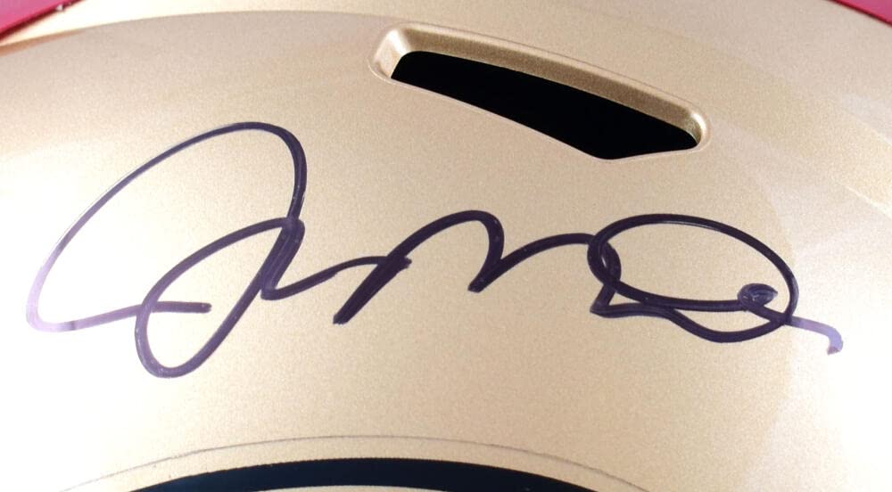 Joe Montana Autographed 49ers F/S Speed Helmet - Fanatics Black - Image 2