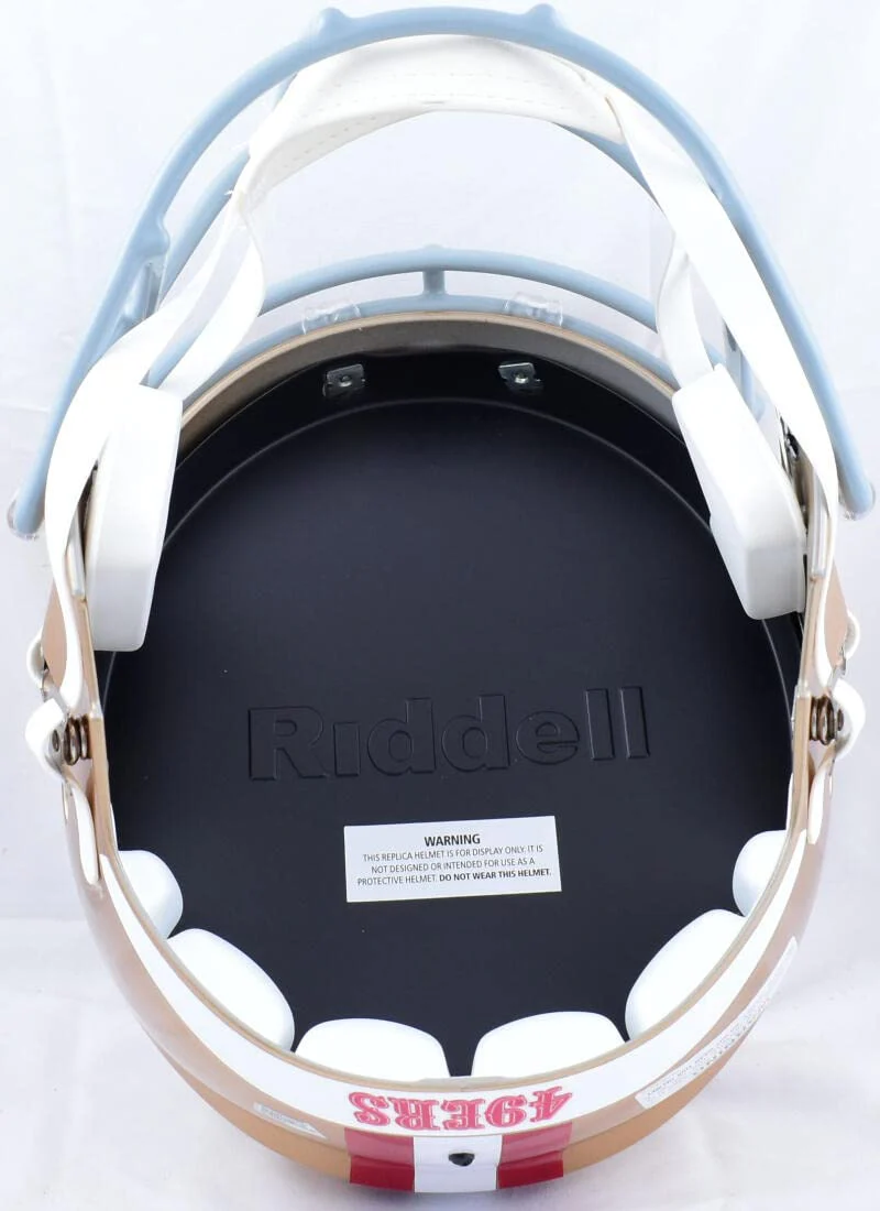 Joe Montana Autographed 49ers F/S Speed Helmet - Fanatics Black - Image 4