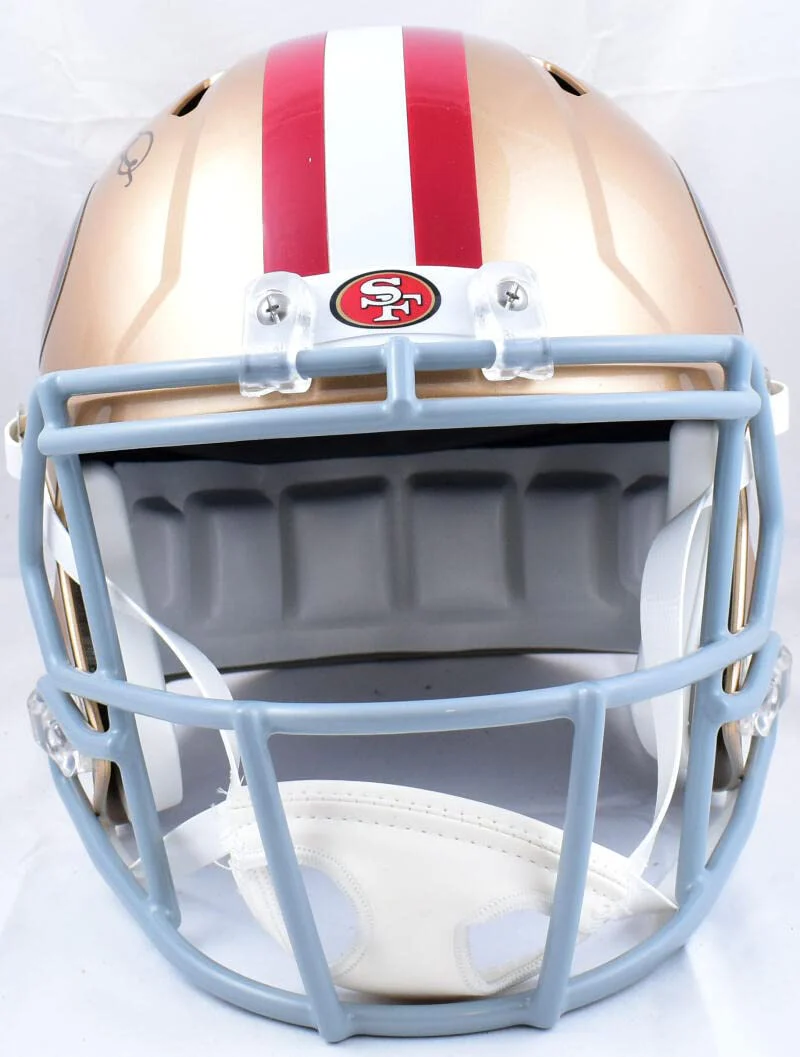 Joe Montana Autographed 49ers F/S Speed Helmet - Fanatics Black - Image 5