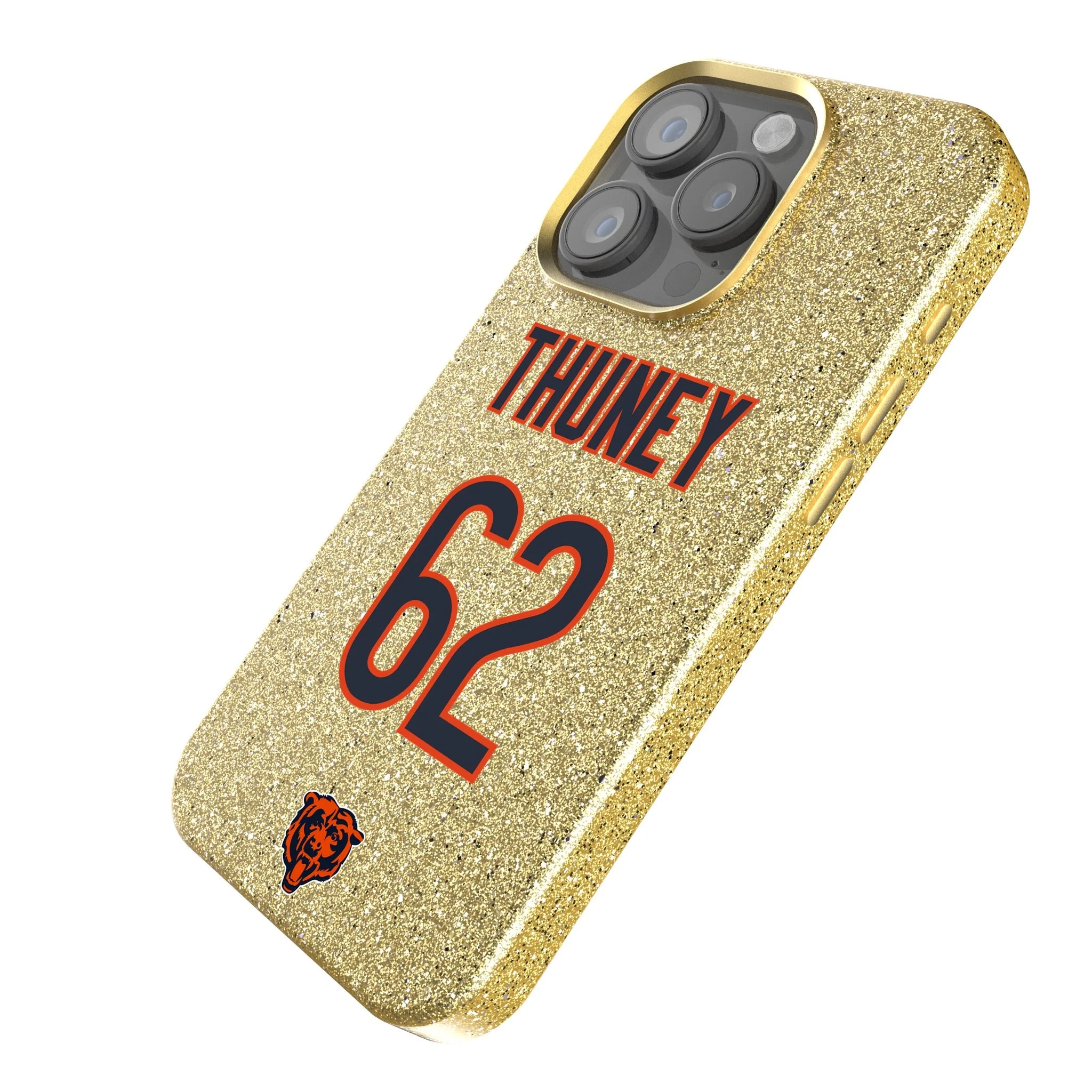 Joe Thuney Chicago Bears 62 Game Tactic Bling Phone Case for Apple iPhone - Image 2
