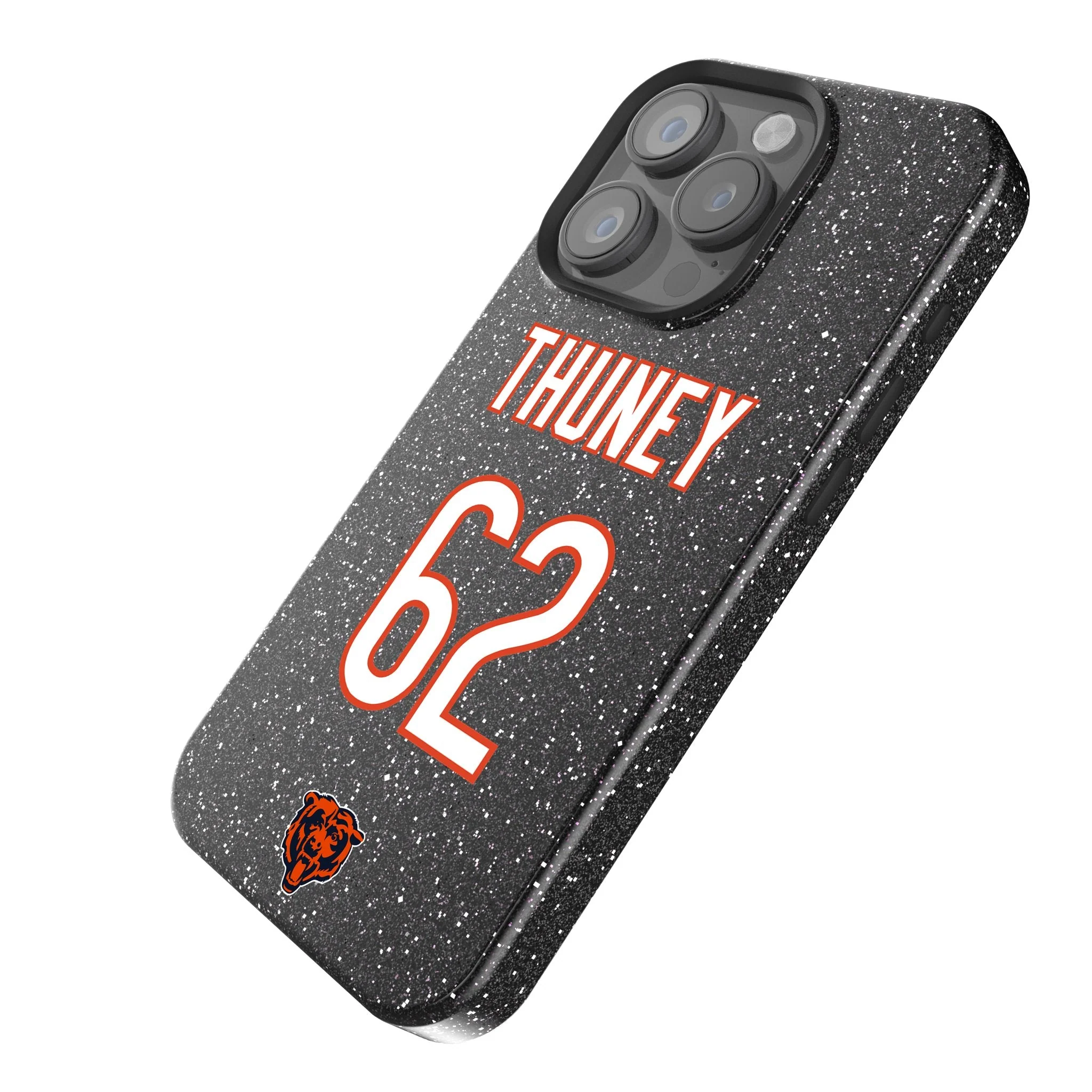 Joe Thuney Chicago Bears 62 Game Tactic Bling Phone Case for Apple iPhone - Image 2