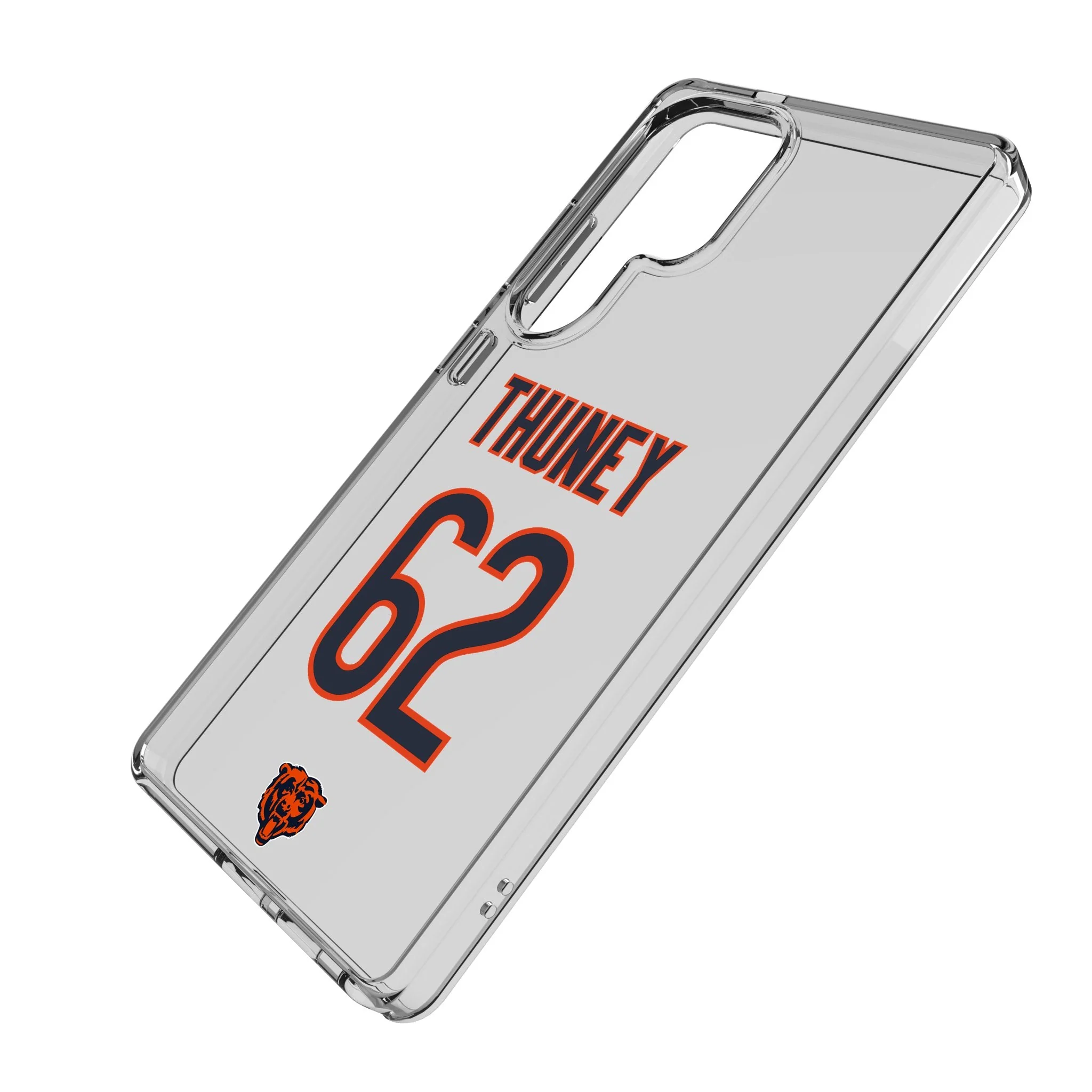 Joe Thuney Chicago Bears 62 Game Tactic Clear Phone Case for Samsung Galaxy - Image 2