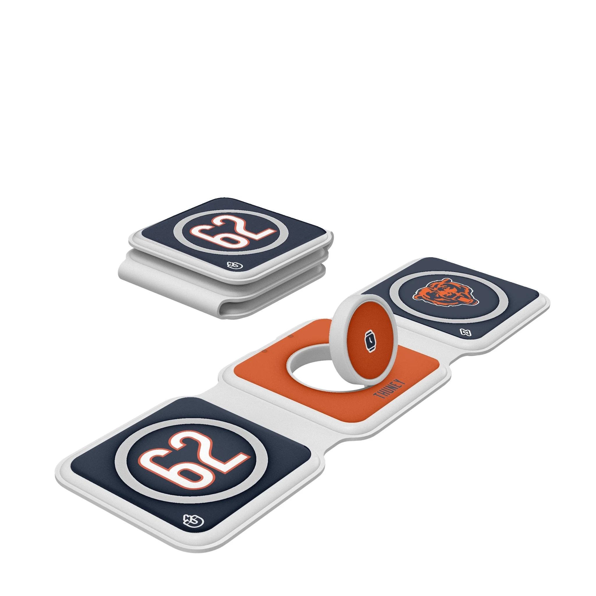 Joe Thuney Chicago Bears 62 Game Tactic Foldable 3 in 1 Charger