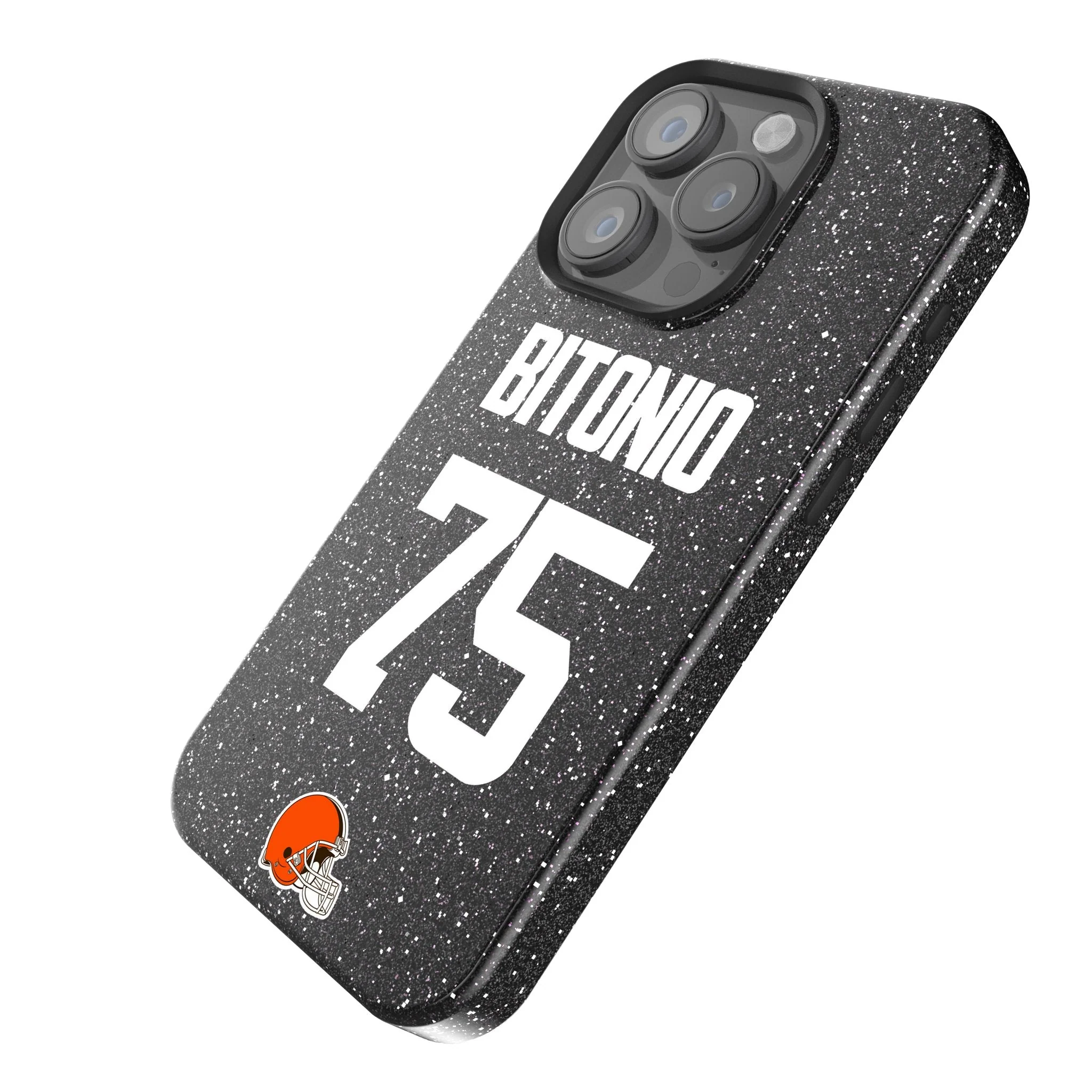 Joel Bitonio Cleveland Browns 75 Ready Bling Phone Case - Image 2
