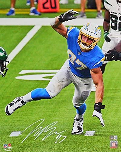 Joey Bosa Autographed LA Chargers Crazy Eyes 16x20 FP Photo- Beckett W White