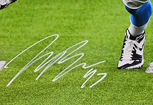 Joey Bosa Autographed LA Chargers Crazy Eyes 16x20 FP Photo- Beckett W White - Image 2