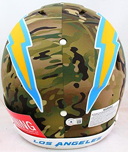 Joey Bosa Autographed LA Chargers F/S Camo Authentic Helmet- Beckett W White - Image 3