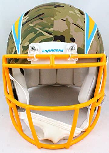 Joey Bosa Autographed LA Chargers F/S Camo Authentic Helmet- Beckett W White - Image 4