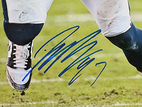 Joey Bosa Autographed LA Chargers Running Close Up 16x20 FP Photo- Beckett W Blue - Image 2
