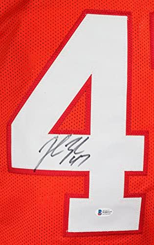 John Lynch Autographed Denver Broncos Orange TB Jersey- Beckett W Black - Image 3