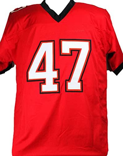 John Lynch Autographed Red SB Style Jersey- Beckett W Black - Image 2