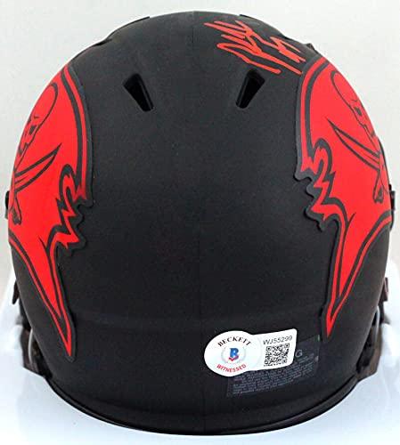 John Lynch Autographed Tampa Bucs Eclipse Mini Helmet- Beckett W Red - Image 2
