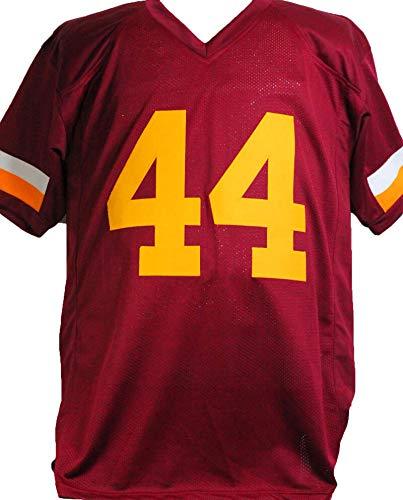 John Riggins Autographed Maroon/Yellow Pro Style Jersey- Beckett W Black - Image 3