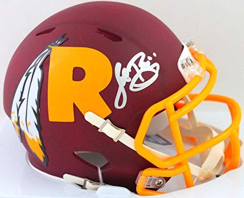 John Riggins Signed Washington AMP Speed Mini Helmet- Beckett W Auth Silver