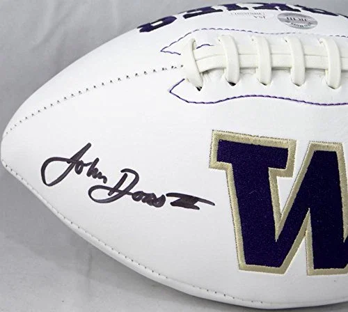 John Ross Autographed Washington Huskies Logo Football- JSA Witness Auth - Image 2