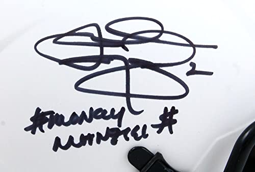 Johnny Manziel Autographed Browns Lunar Speed Mini Helmet w/Insc.-Beckett W Hologram Black - Image 5