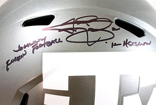 Johnny Manziel Autographed Texas A&M Flash Speed F/S Helmet w/2 Insc-Beckett W Hologram Black - Image 6