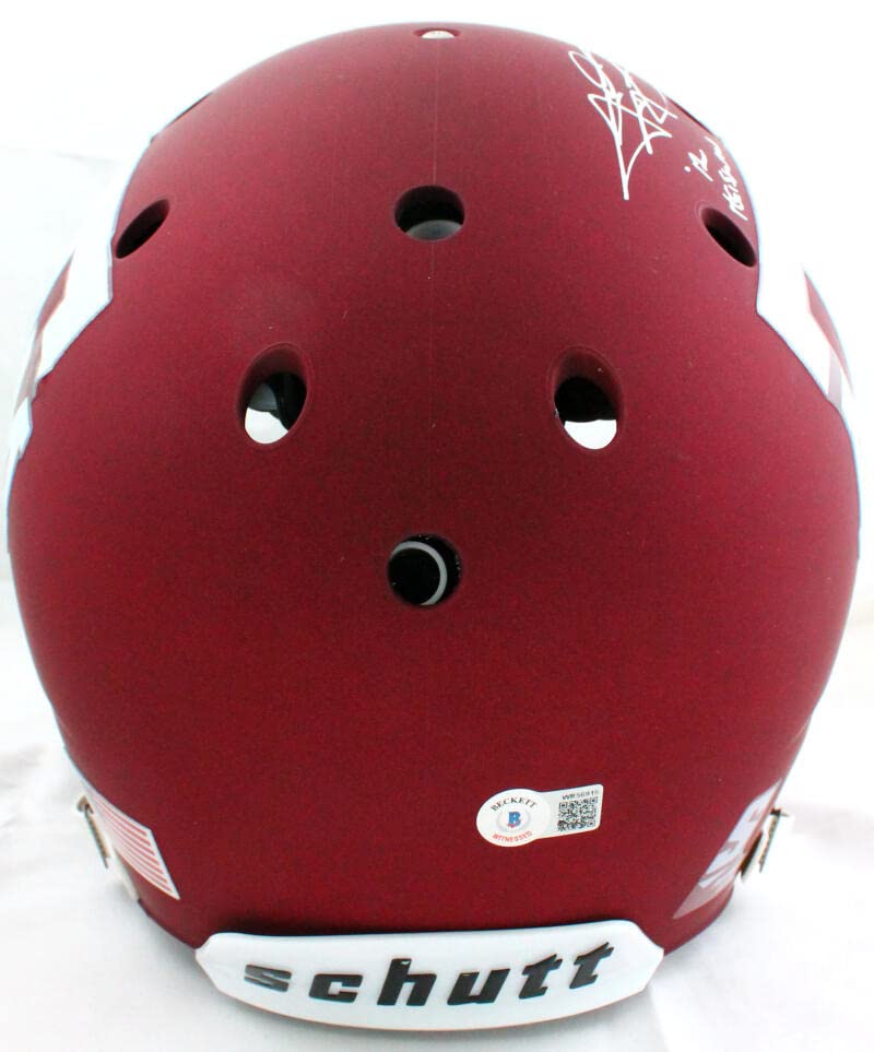 Johnny Manziel Autographed Texas A&M Schutt F/S Authentic Helmet W/3 Insc-Beckett W Hologram White - Image 5