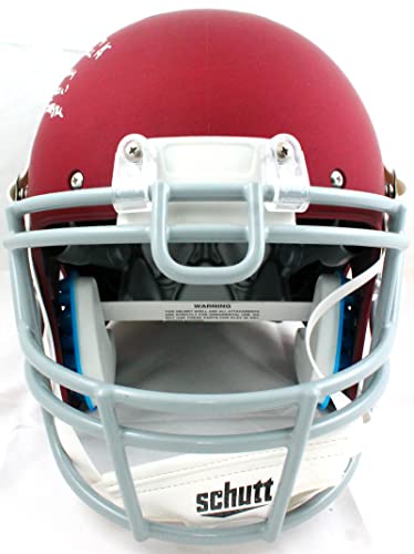 Johnny Manziel Autographed Texas A&M Schutt F/S Authentic Helmet W/3 Insc-Beckett W Hologram White - Image 6