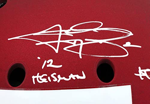 Johnny Manziel Autographed Texas A&M Schutt F/S Authentic Helmet W/3 Insc-Beckett W Hologram White - Image 7