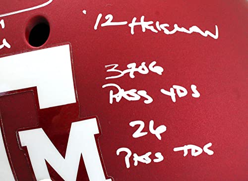 Johnny Manziel Autographed Texas A&M Schutt F/S Authentic Helmet W/6 Insc-Beckett W Hologram White - Image 8