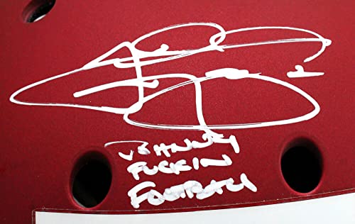 Johnny Manziel Autographed Texas A&M Schutt F/S Authentic Helmet W/6 Insc-Beckett W Hologram White - Image 9