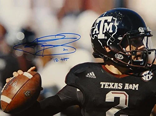 Johnny Manziel Autographed Texas AM 16x20 Close Up Photo W/ HT- JSA W Auth - Image 2