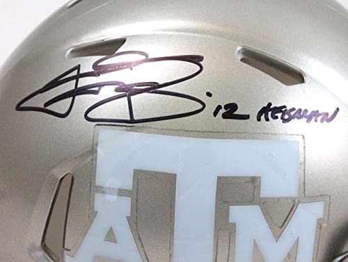 Johnny Manziel Autographed TX A&M Flash Speed Mini Helmet w/Insc.-Beckett W HologramBlack - Image 5