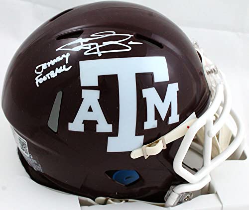Johnny Manziel Autographed TX A&M Maroon Speed Mini Helmet w/JF-Beckett W HologramWhite
