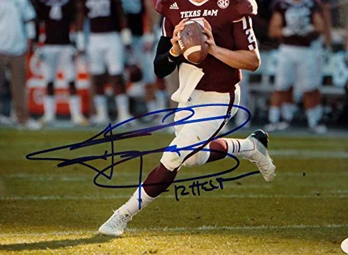 Johnny Manziel Signed Texas AM 8x10 Looking To Pass Photo W/Heisman- JSA W Auth - Image 2