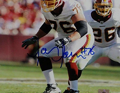 Jon Jansen Autographed Redskins 8x10 In Stance Photo- Jersey Source Auth - Image 2