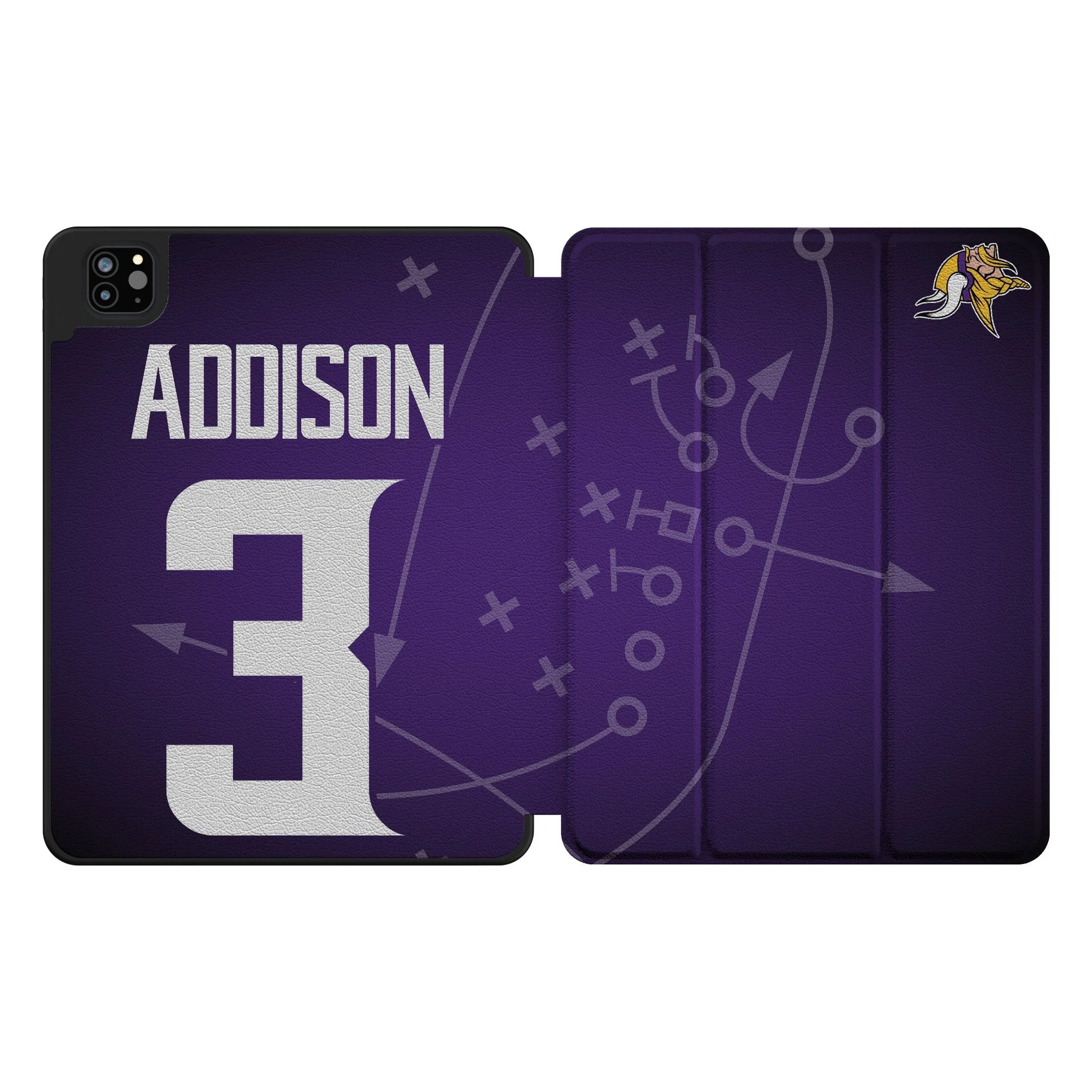 Jordan Addison Minnesota Vikings 3 Ready Tablet Case for Apple iPad