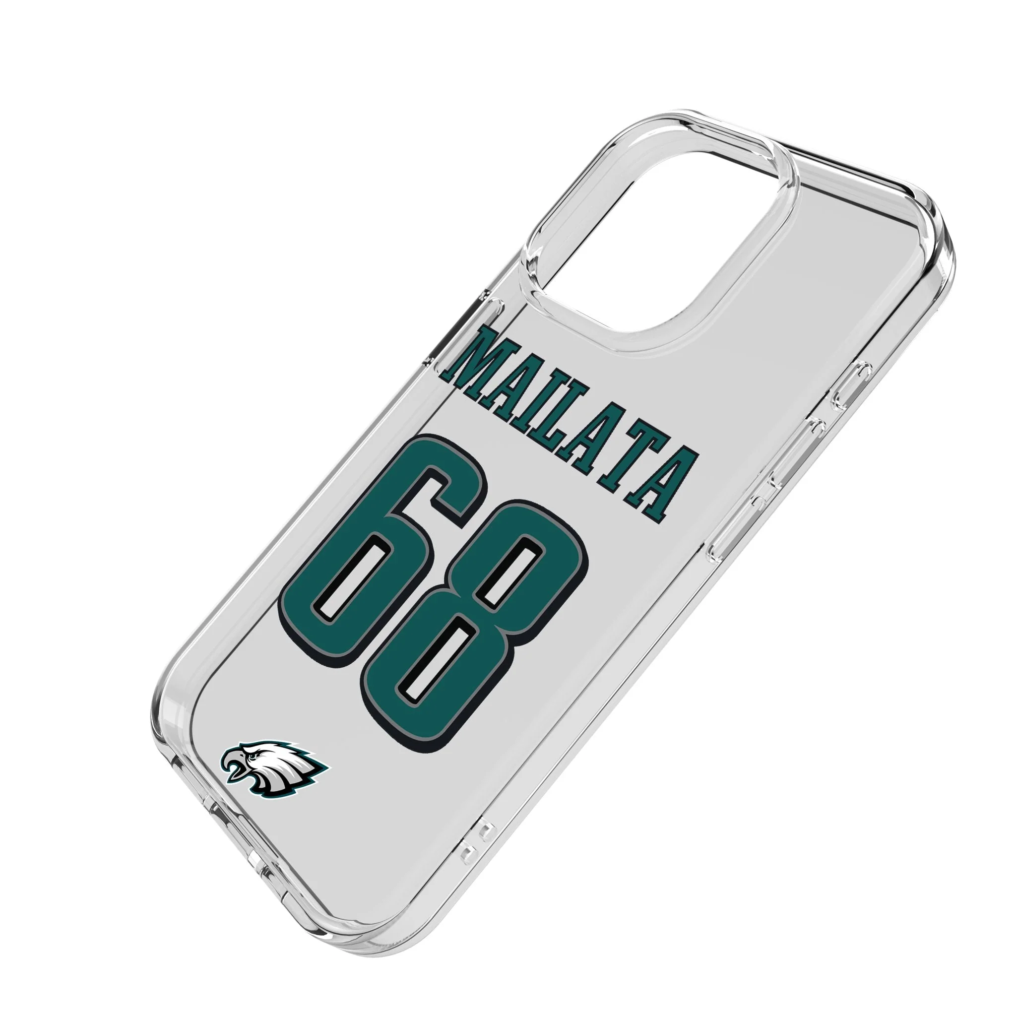 Jordan Mailata Philadelphia Eagles 68 Game Tactic Clear Phone Case for Apple iPhone - Image 2