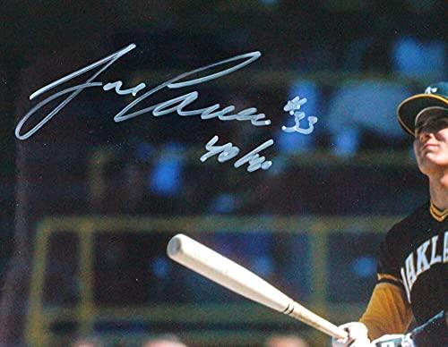 Jose Canseco Autographed Oakland 8x10 Batting Photo w/ 40/40- JSA W White TL - Image 2