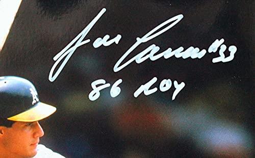 Jose Canseco Autographed Oakland 8x10 Swinging Photo W/ 86 ROY- JSA W White - Image 2
