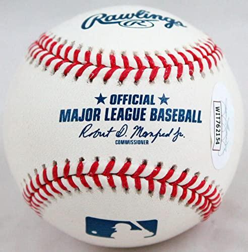 Jose Urquidy Autographed Rawlings OML Baseball - JSA W Auth Blue - Image 2