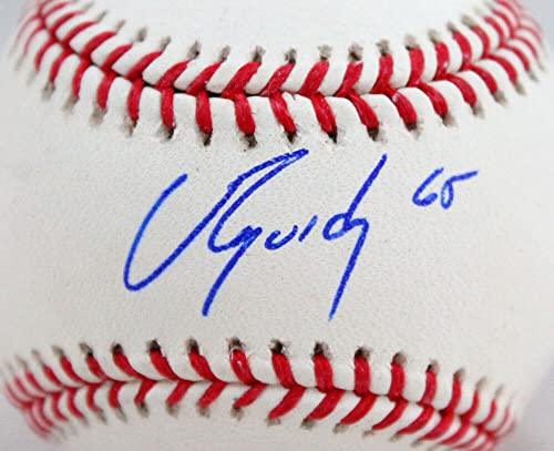 Jose Urquidy Autographed Rawlings OML Baseball - JSA W Auth Blue - Image 3