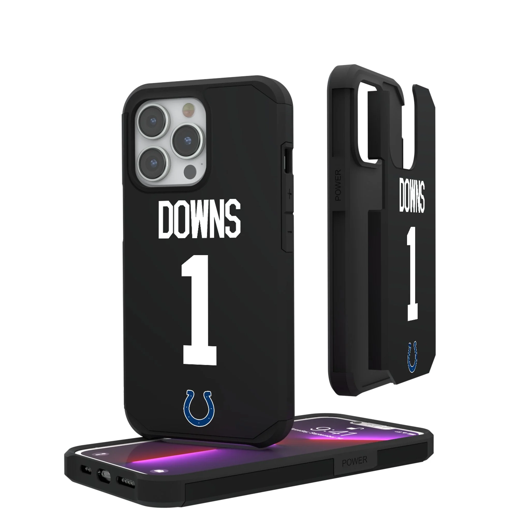 Josh Downs Indianapolis Colts 1 Ready Rugged Phone Case