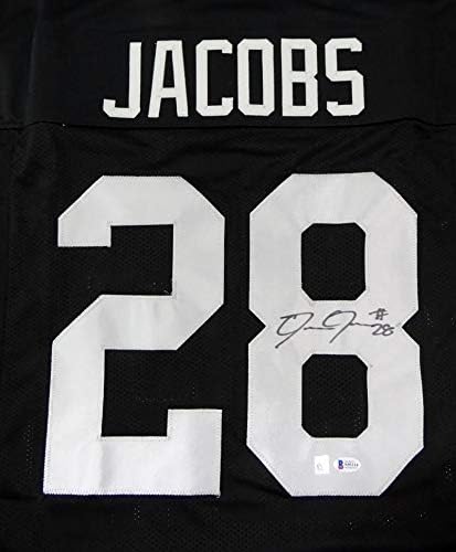 Josh Jacobs Autographed Black Pro Style Jersey- Beckett W *Black *8 - Image 3