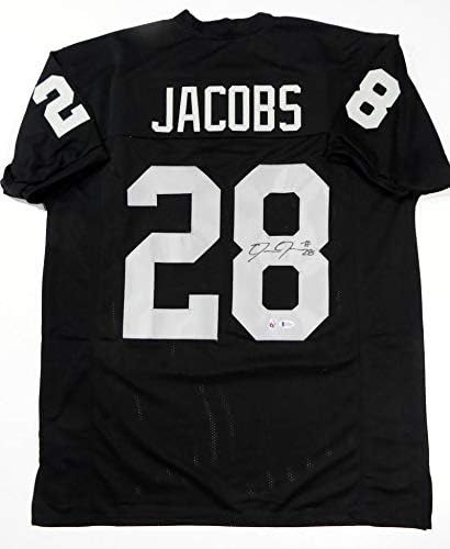 Josh Jacobs Autographed Black Pro Style Jersey- Beckett W *Black *8 - Image 4