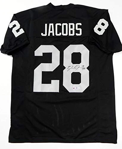 Josh Jacobs Autographed Black Pro Style Jersey- Beckett W *Black *8 - Image 5