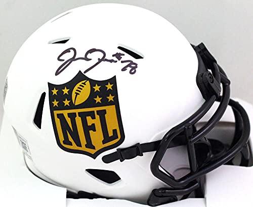 Josh Jacobs Autographed NFL Shield Lunar Mini Helmet- Beckett W Black