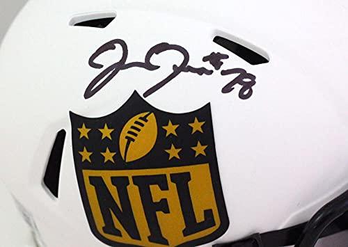 Josh Jacobs Autographed NFL Shield Lunar Mini Helmet- Beckett W Black - Image 3