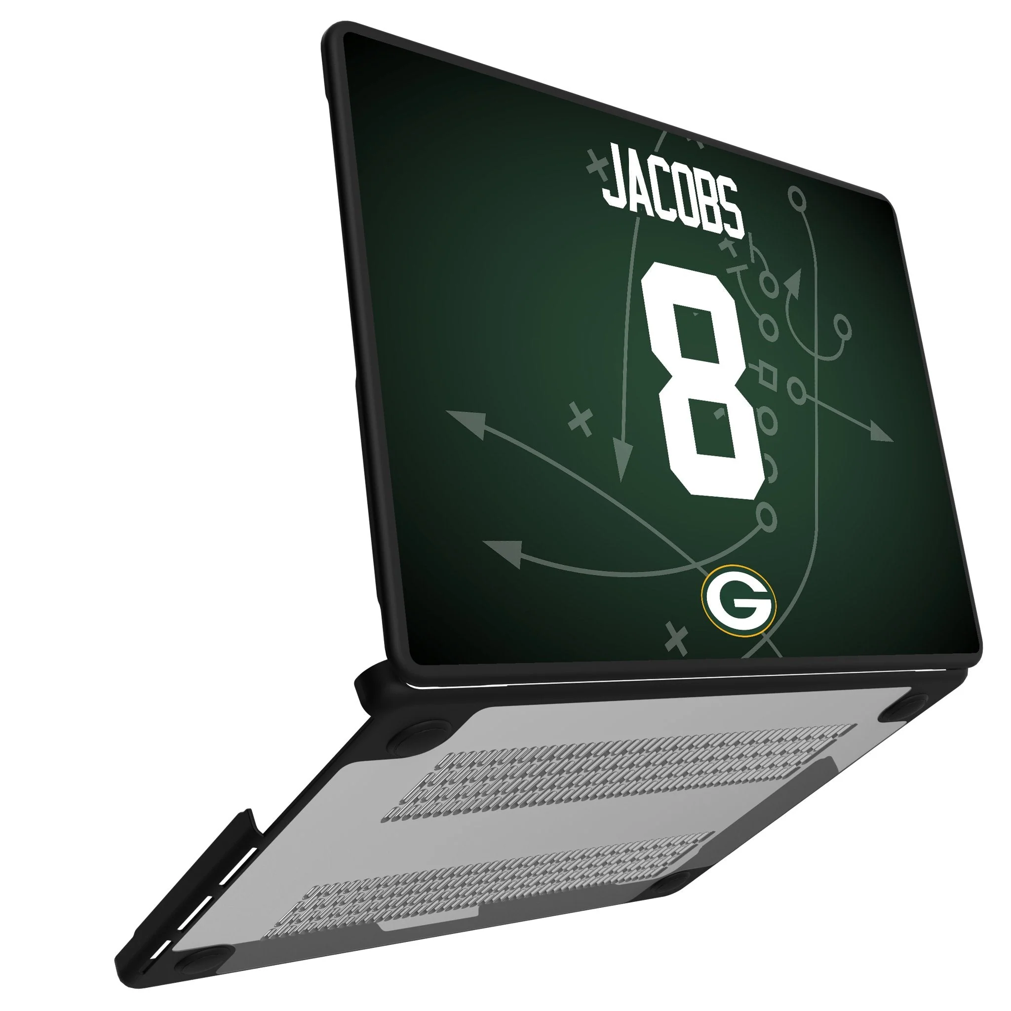 Josh Jacobs Green Bay Packers 8 Game Tactic Laptop Case for Apple MacBook - Image 2