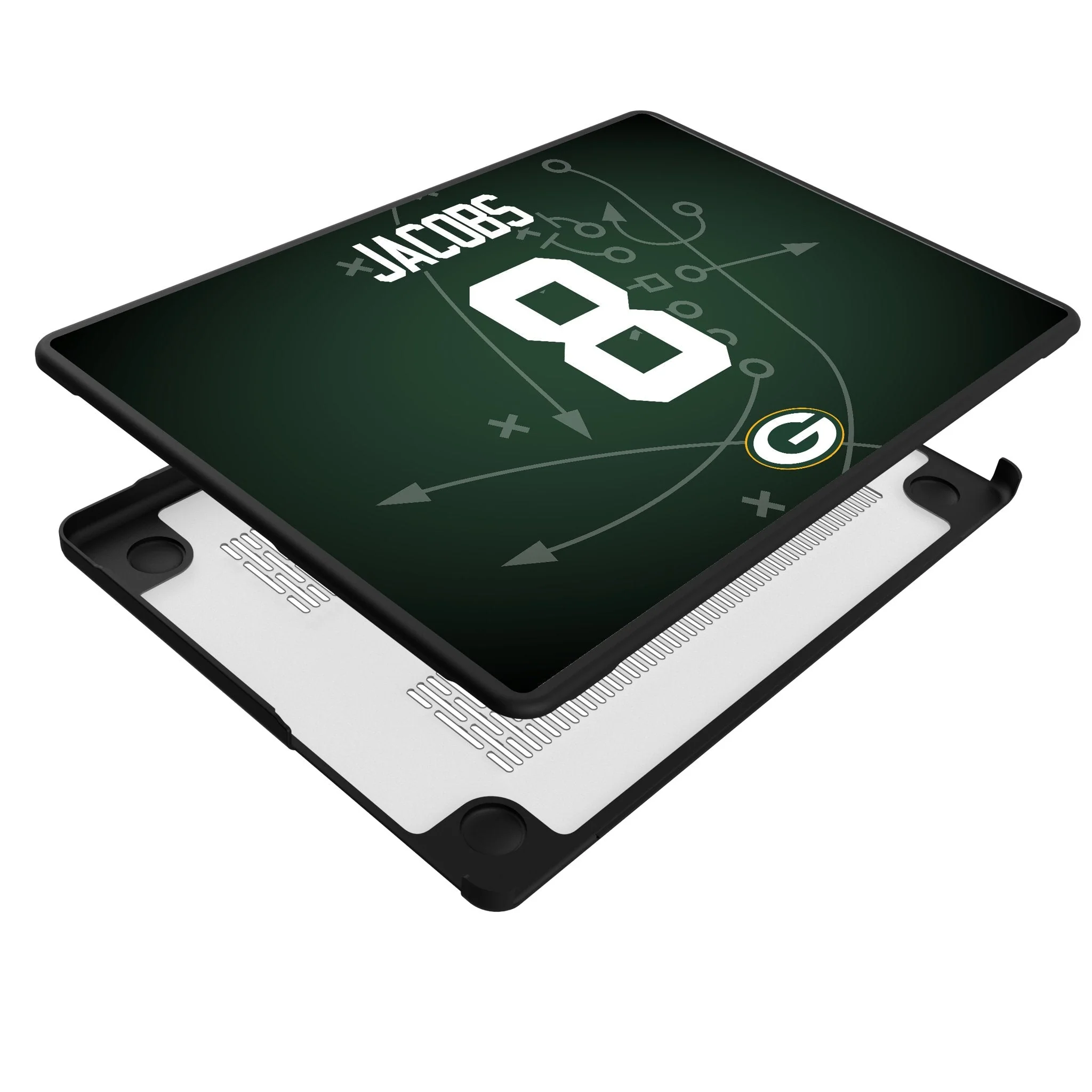 Josh Jacobs Green Bay Packers 8 Game Tactic Laptop Case for Apple MacBook - Image 4