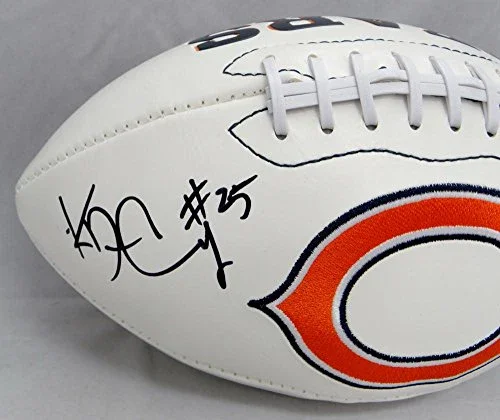 Ka'Deem Carey Autographed Chicago Bears Logo Football W/ Da Bears- JSA W Auth - Image 2